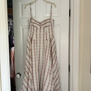 Floral Striped Maxi Dress